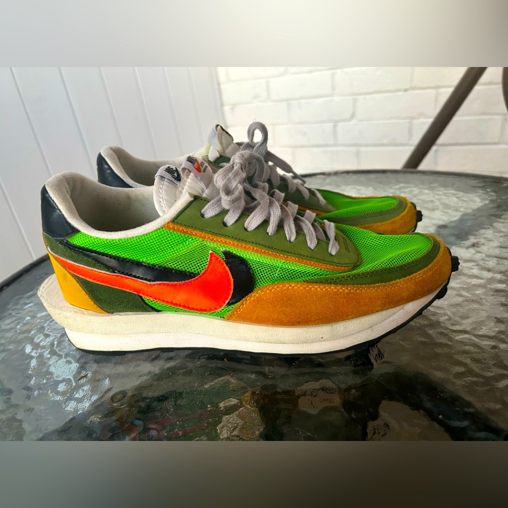 Nike Mens LD Waffle Sacai - Green Gusto sz11